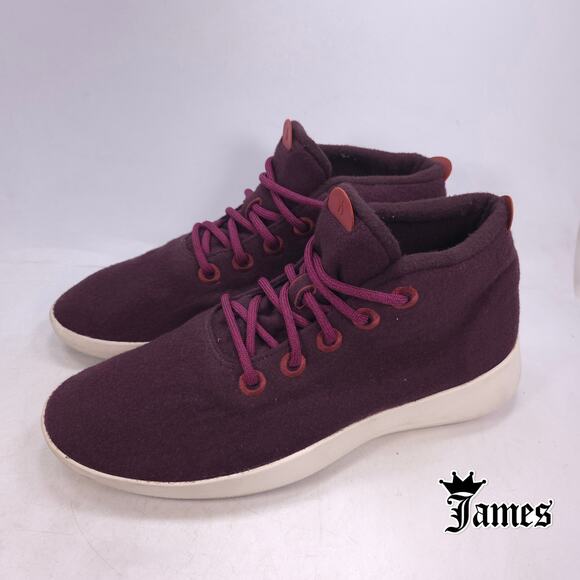 Allbirds Wool Runner Up Mizzie Athletic Running Shoe Mens Size 12 Burgundy - Picture 1 of 10